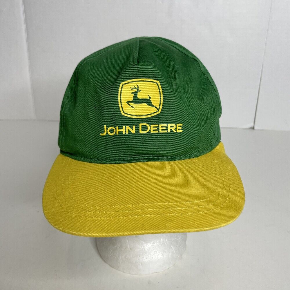 John Deere SnapBack Hat, Green/Yellow, Logo, Adjustable Cap